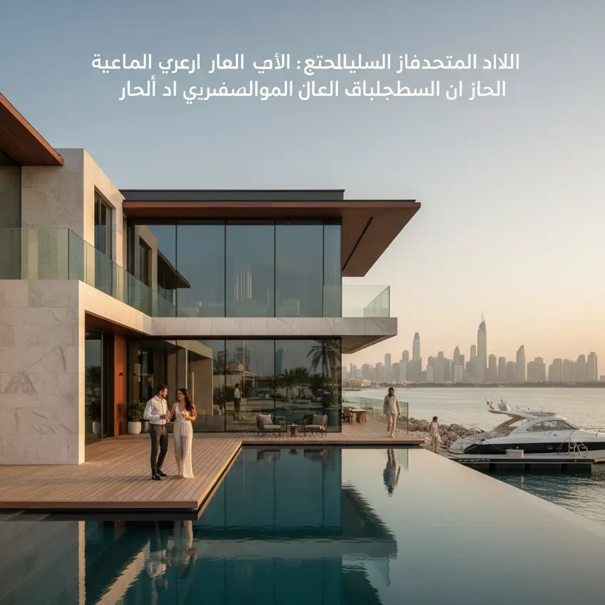 مشهد جوي لنخيل جبل علي يظهر الشواطئ والمياه الزرقاء الصافية المحيطة بالمشروع الفاخر في دبي