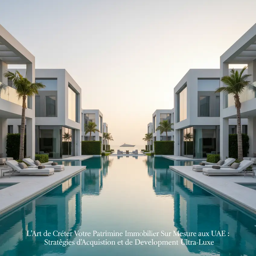 Skyline futuriste de Dubaï avec des gratte-ciel emblématiques, représentant le marché immobilier dynamique