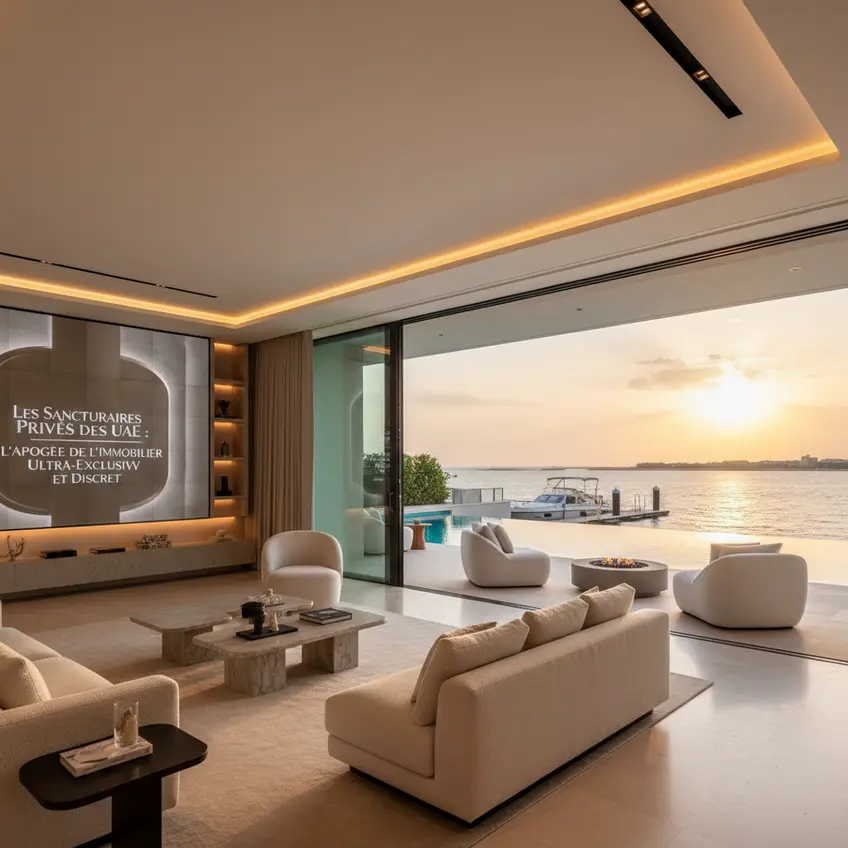 Villa de luxe avec vue sur la mer à Dubaï, symbolisant la réalité du marché immobilier haut de gamme