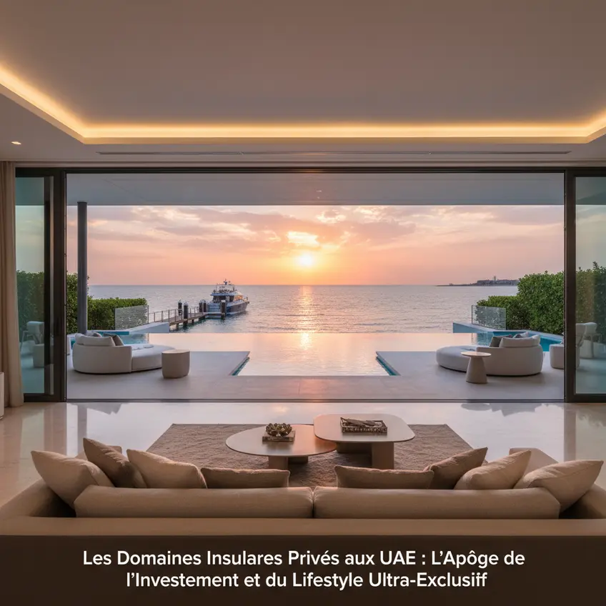 Expert immobilier en réunion, démythifiant le marché de l'investissement dans les îles privées de Dubaï pour un client fortuné.