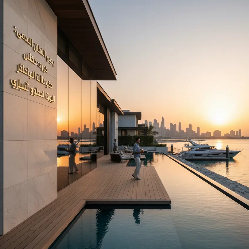 تصميم داخلي فاخر لقصر سماء في دبي بإطلالات بانورامية