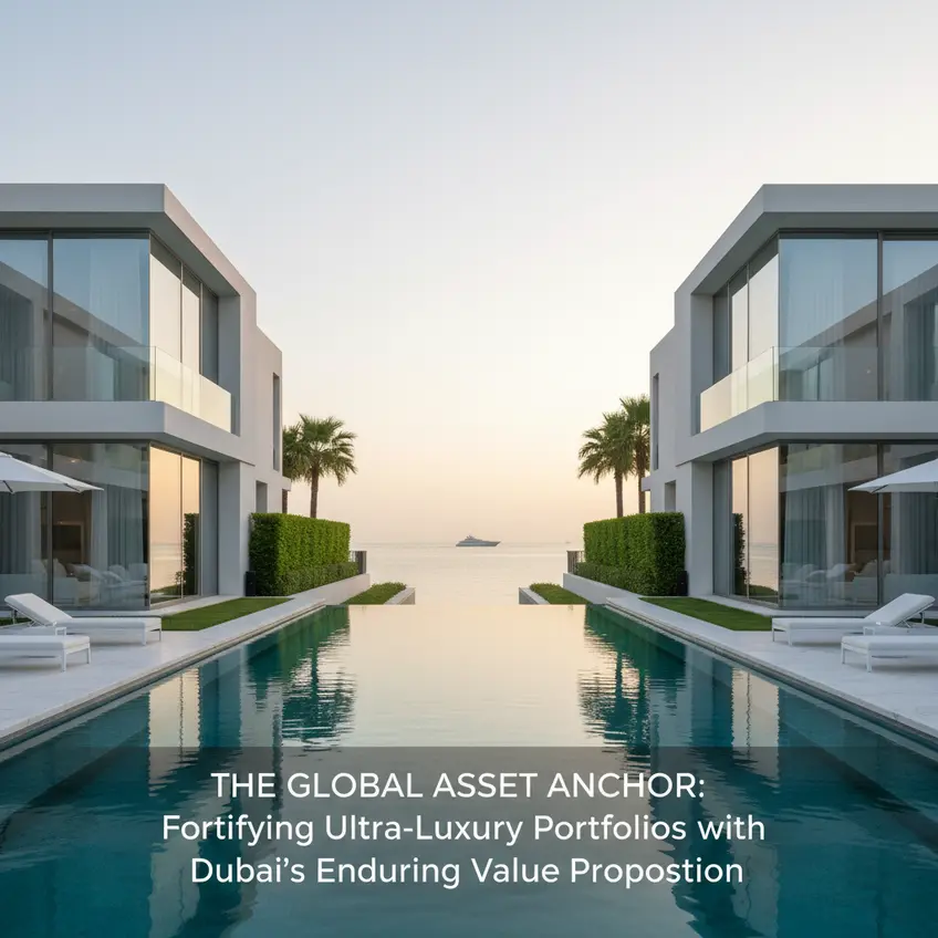 Panoramic view of Dubai Marina, showcasing luxury residential towers and yachts, symbolizing the city's vibrant real estate market.