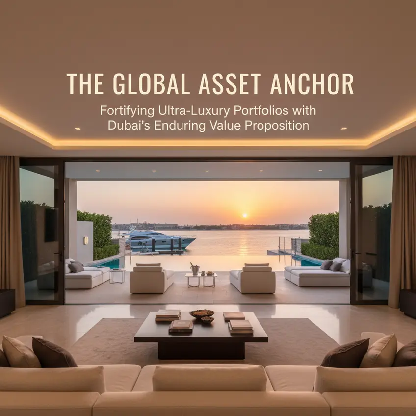 Architectural detail of a modern luxury building in Dubai, symbolizing strength, innovation, and long-term investment value.