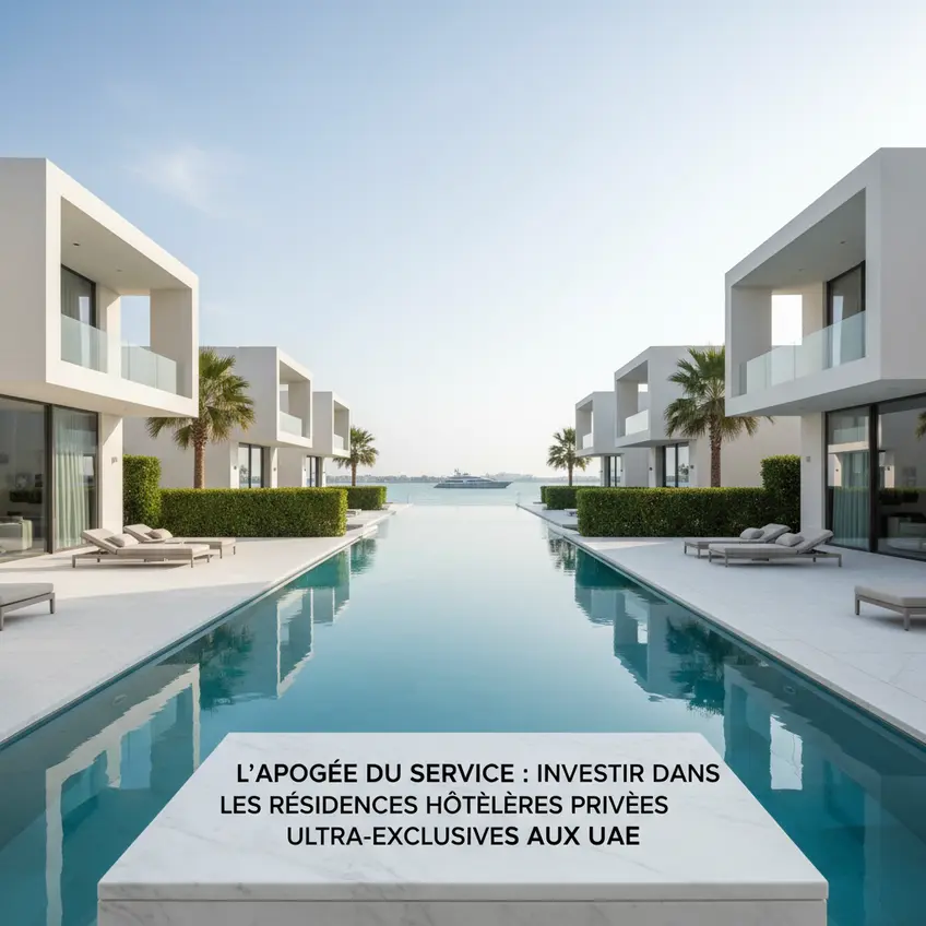 Paysage urbain de Dubaï avec des tours de luxe et des yachts dans la marina