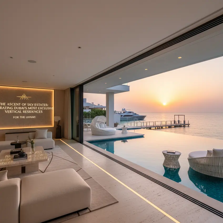 Conceptual image representing clarity and truth, contrasting with swirling misconceptions, for Dubai luxury real estate myths