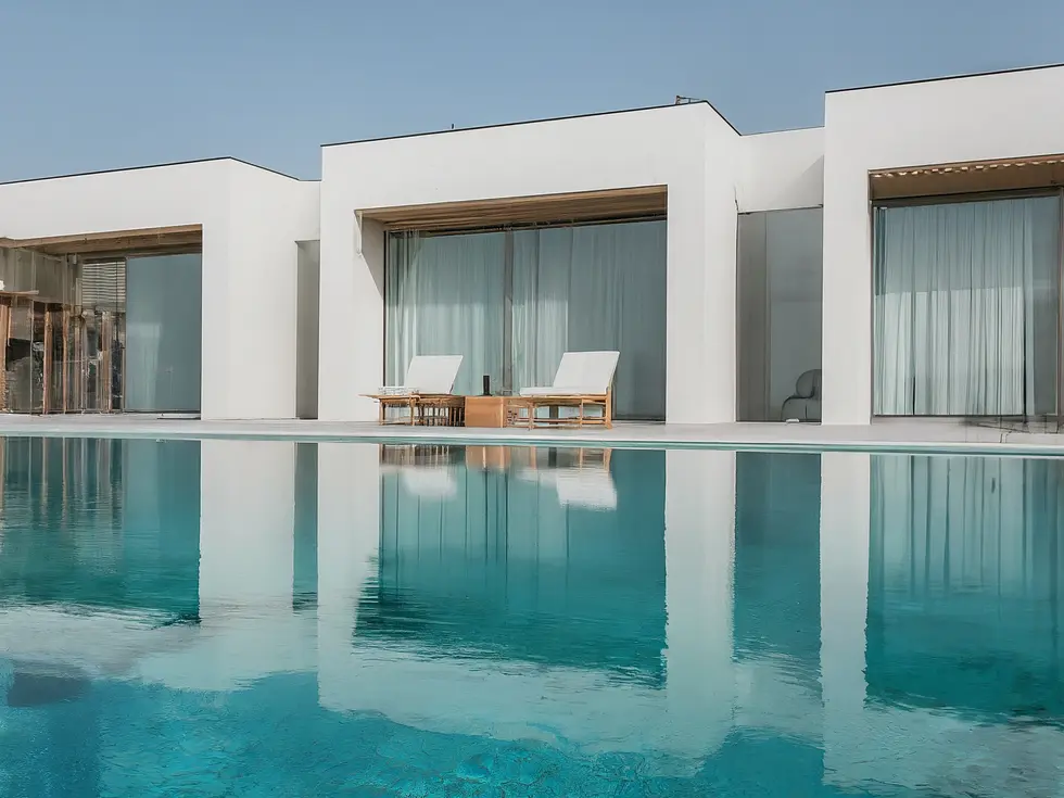 مشهد بانورامي لبرج خليفة والمباني الفاخرة المحيطة في وسط مدينة دبي، يبرز التطور العمراني