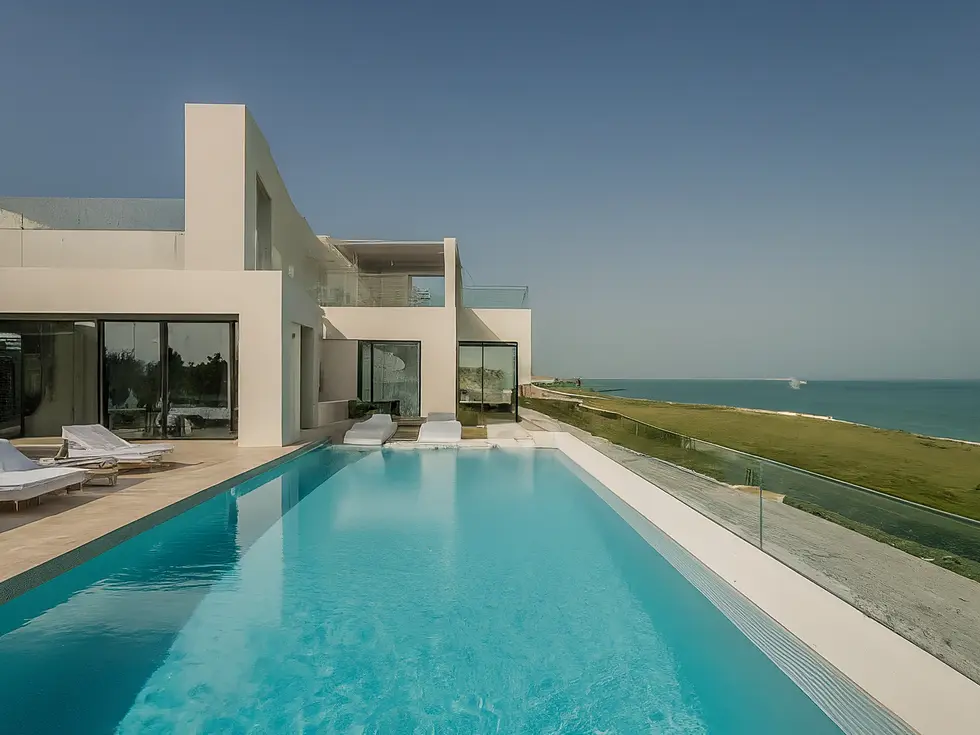 High-end branded residence with luxurious interiors and panoramic city views in Dubai.