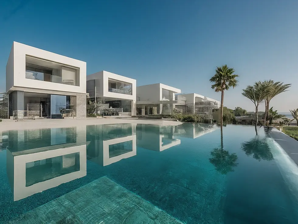 Intérieur somptueux d'un penthouse de luxe à Dubaï, avec des finitions haut de gamme et une vue imprenable.