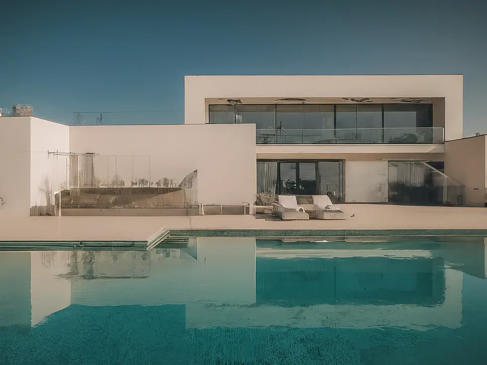 A panoramic view of Dubai's iconic Palm Jumeirah with luxury villas and beachfront properties, illustrating the booming market for ultra-luxury residences and off-plan property investments.