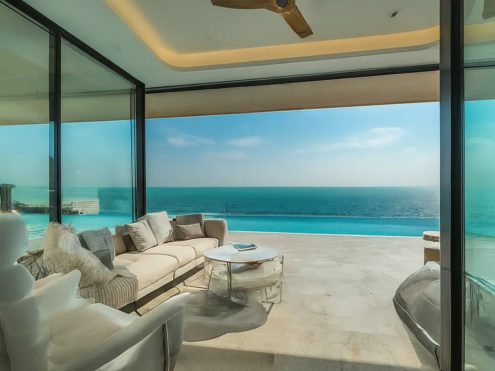 رجل أعمال يتفحص وثائق استثمار عقاري فاخر، تعكس الجدية والتدقيق المطلوب في سوق دبي، مع إبراز أهمية المشورة الخبيرة لتجنب المفاهيم الخاطئة.