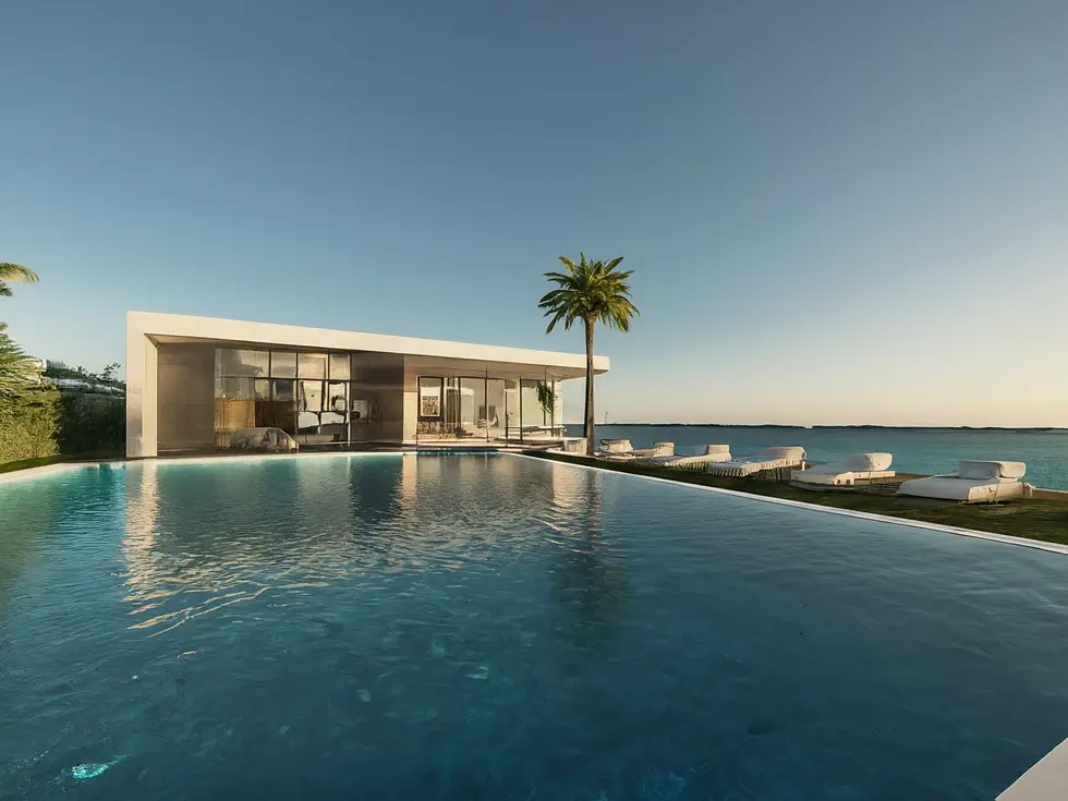 Aerial view of The Oasis Dubai, showcasing ultra-prime villas, lush green landscapes, and serene water features designed for luxury living and high-net-worth individuals.