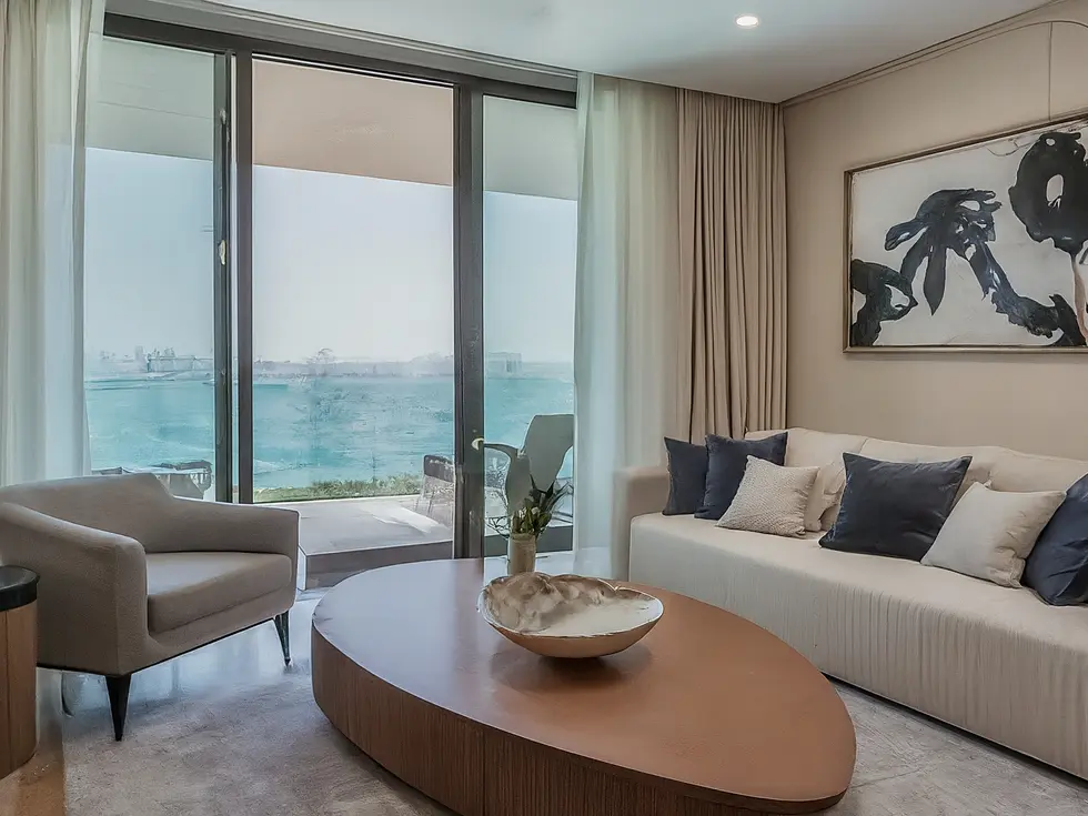 Architectural rendering of a grand entrance to a luxury villa in The Oasis Dubai, featuring elegant design, lush landscaping, and a sense of exclusive arrival for residents.